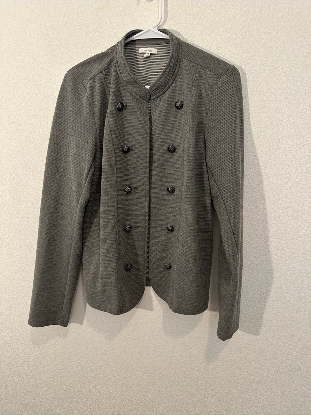 Maurice’s Military Style Blazer, Grey Large